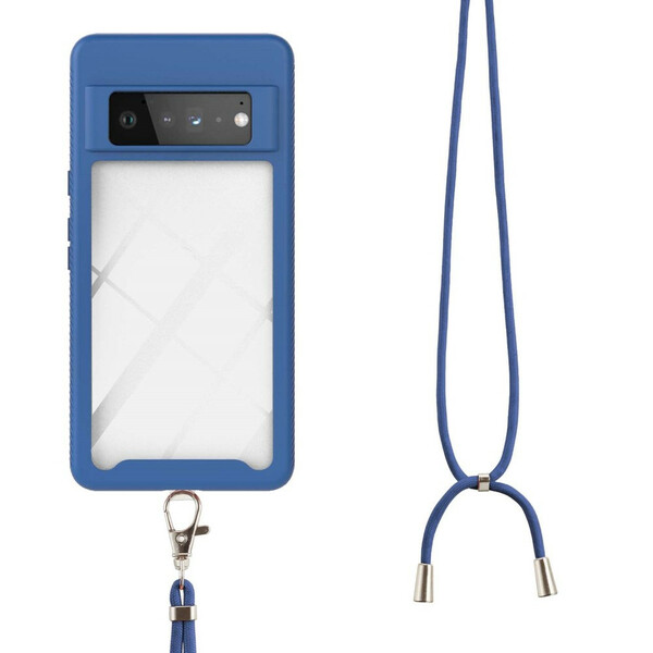 Google Pixel 6 Pro Hybrid Case with Cord and Coloured Border