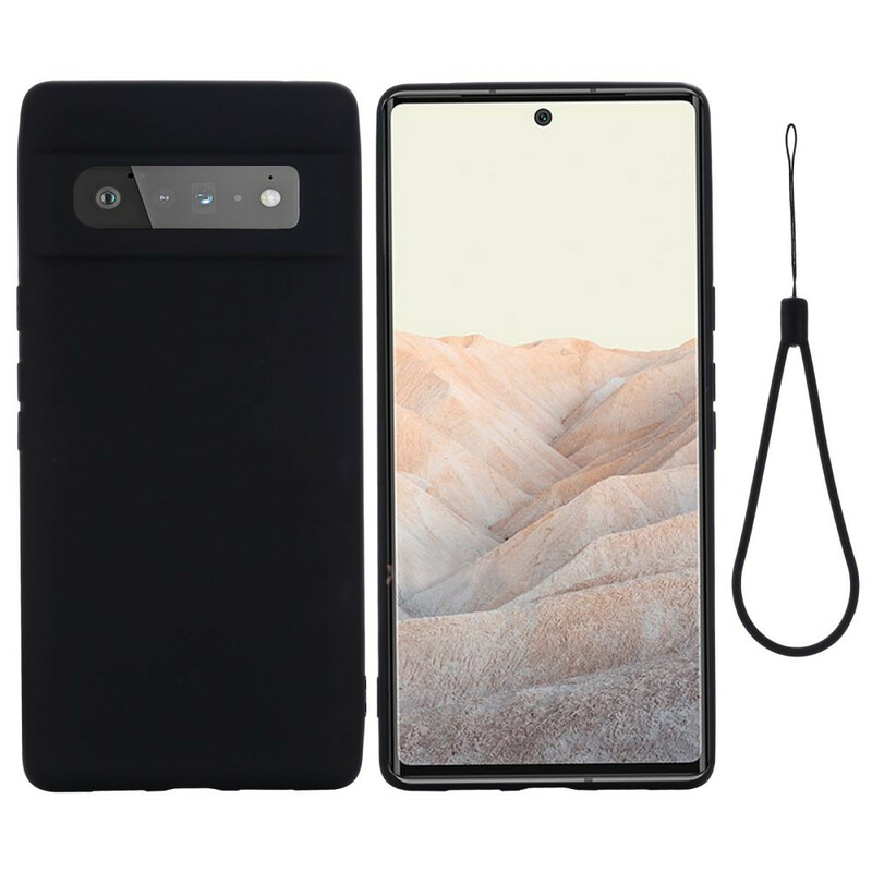 Google Pixel 6 Pro Liquid Silicone Case With Strap