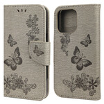 Case for iPhone 13 Pro Splendid Butterflies with Lanyard