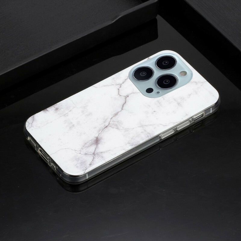 White Marble iPhone 13 Pro Case - Marble Series Case