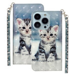 iPhone 13 Pro Max Kitten Light Lanyard Case