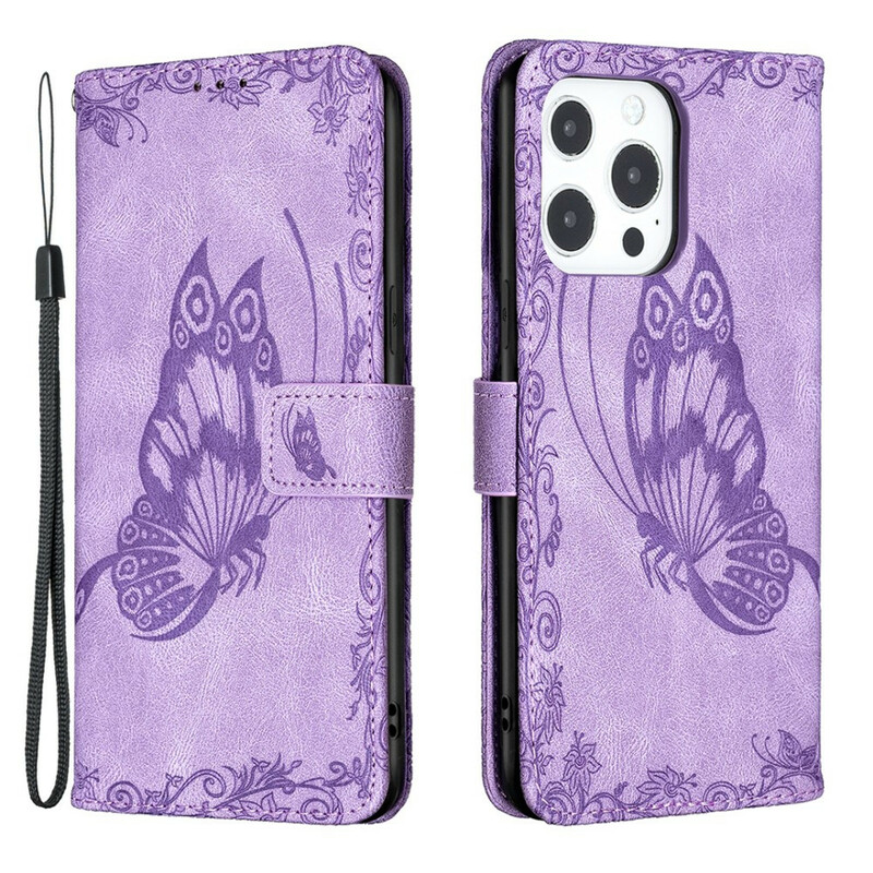 Baroque Butterfly iPhone 13 Pro Case with Lanyard