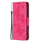 Case for iPhone 13 Pro Butterfly Printed Lanyard