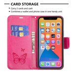 Case for iPhone 13 Pro Butterfly Printed Lanyard