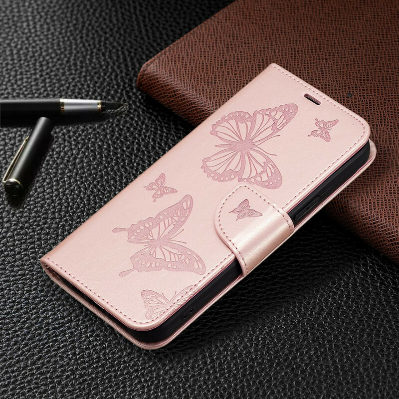 Case for iPhone 13 Pro Butterfly Printed Lanyard