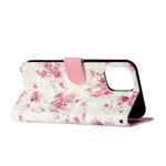 Case iPhone 13 Pro Max Flowers Light Spots with Strap