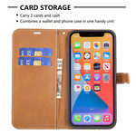 iPhone 13 Pro Case Fabric and Leather Effect with Strap