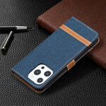 iPhone 13 Pro Case Fabric and Leather Effect with Strap