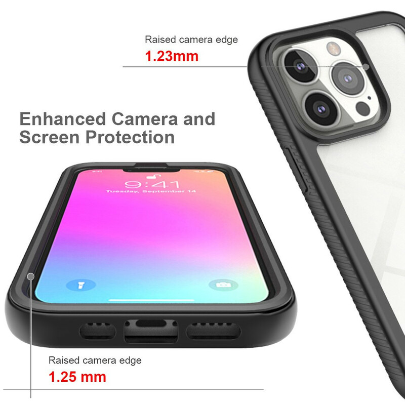 iPhone 13 Pro Case Hybrid Design Silicone Edges