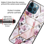 Case iPhone 13 Pro Max Tempered Glass Geometry Marble