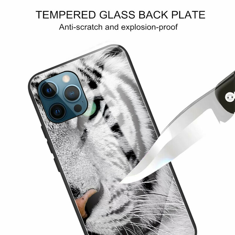 IPhone 13 Pro Max Tiger Tempered Glass Case