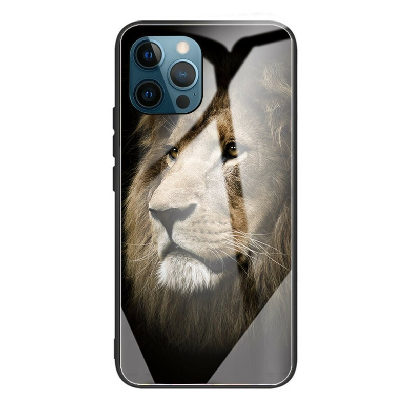iPhone 13 Pro Max Case Tempered Glass Lion Head