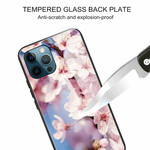 Case iPhone 13 Pro Max Tempered Glass Realistic Flowers