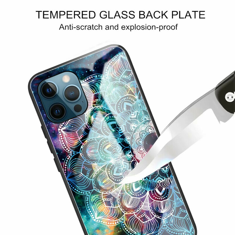Case iPhone 13 Pro Max Tempered Glass Mandala