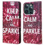 Cover iPhone 13 Pro Max Keep Calm and Sparkle