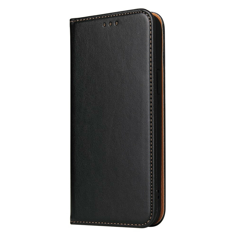 Flip Cover iPhone 13 Pro Simili Cuir Sobriété