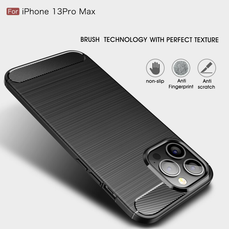 Brushed Carbon Fiber iPhone 13 inch Max Case