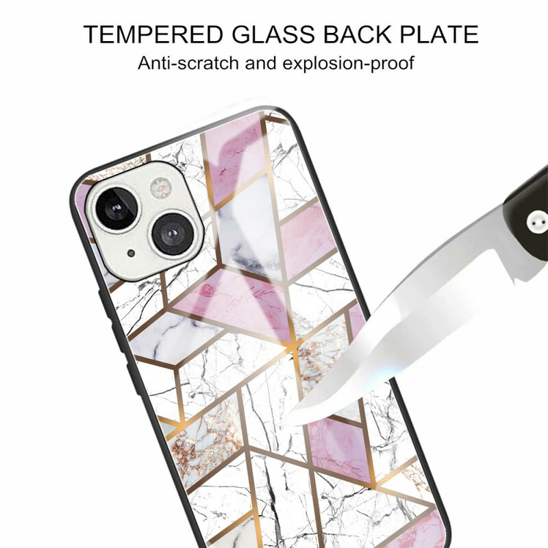 Case iPhone 13 Tempered Glass Marble Geometry