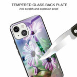 Case iPhone 13 Tempered Glass Realistic Flowers