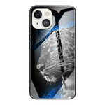 Case iPhone 13 Tempered Glass Face of Feline