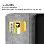 Flip Cover iPhone 13 Pro Max Bicolore Effet Cuir