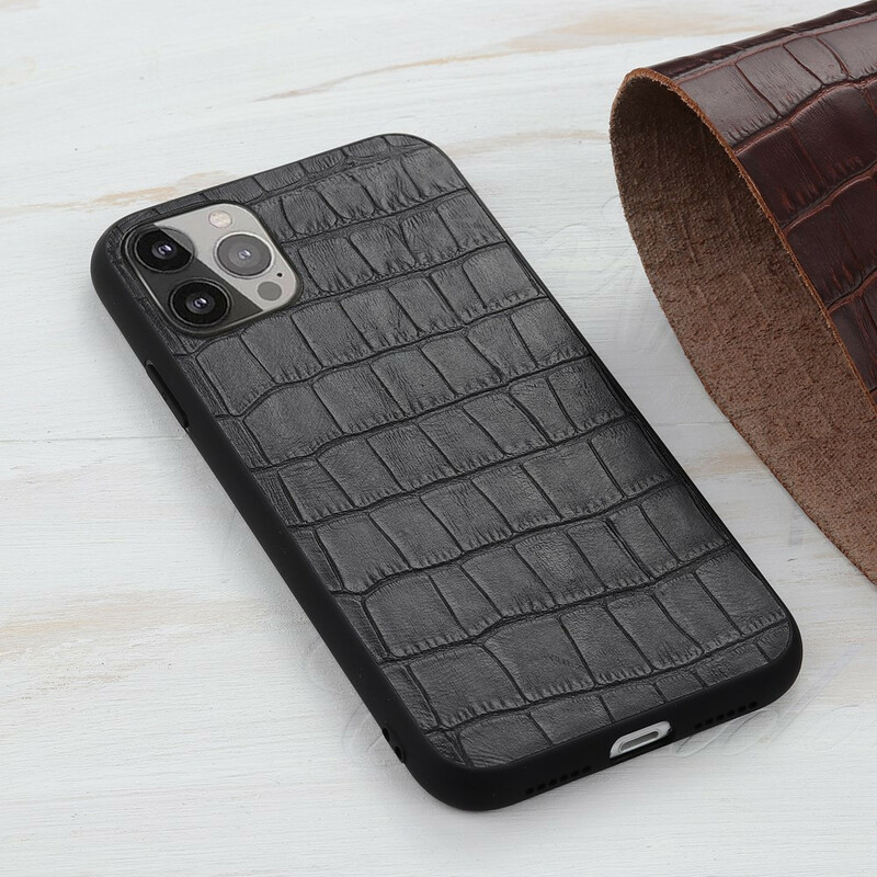 iPhone 13 Pro Max Genuine Leather Case Crocodile Texture