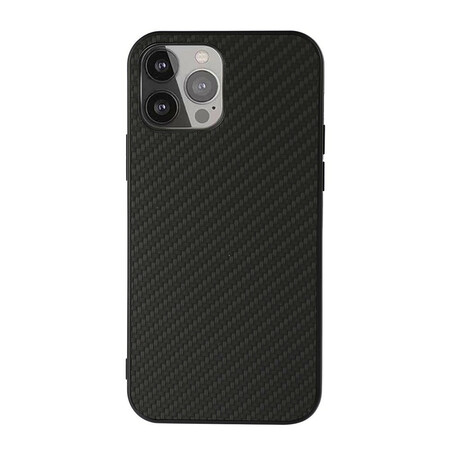 iPhone 13 Pro Max Case Leather Effect Carbon Fiber Texture