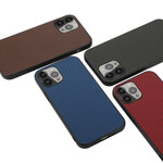 iPhone 13 Pro Max Case Leather Effect Carbon Fiber Texture