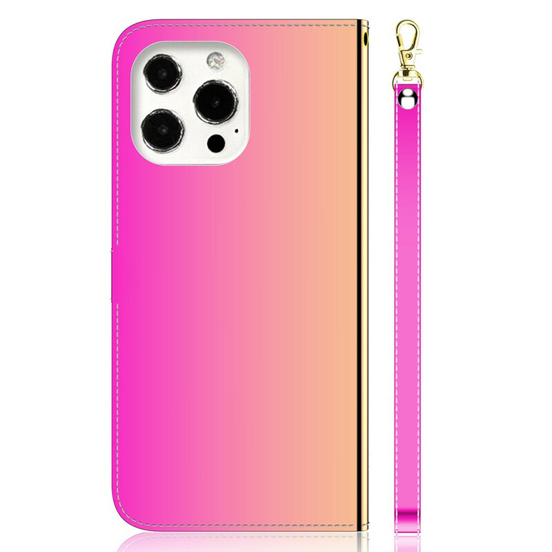 Cover iPhone 13 Pro Max Simili Cuir Couverture Miroir