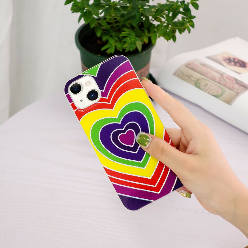 Case iPhone 13 Psychedelic Heart