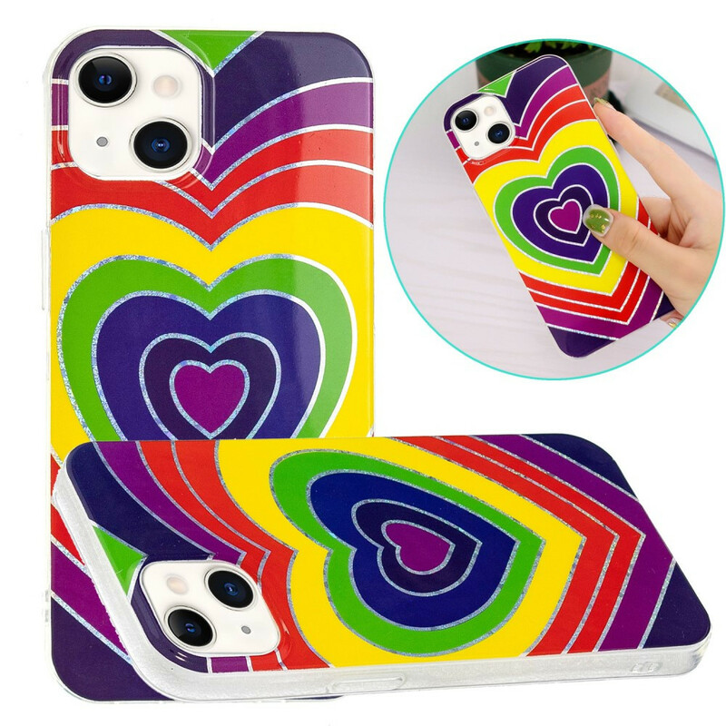 Case iPhone 13 Psychedelic Heart