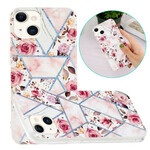 Case iPhone 13 Marbled Flowers