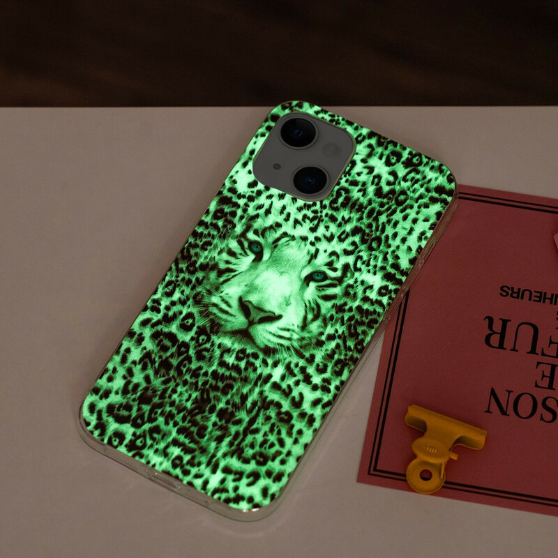 Case iPhone 13 Leopard Fluorescente