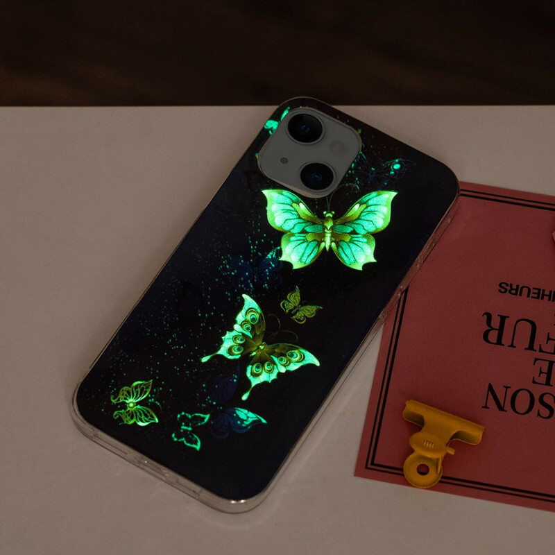 Case iPhone 13 Series Butterflies Fluorescent