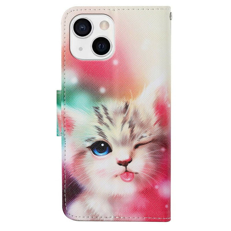 Case for iPhone 13 Cat Stories with Lanyard