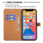 Case for iPhone 13 Pro Max Fabric and Leather effect with strap