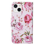 Case for iPhone 13 Magistral Flowers with Lanyard