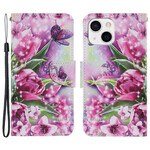 Case iPhone 13 Butterflies and Tulips