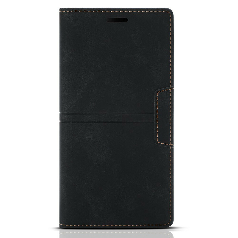 Flip Cover iPhone 13 Pro Max Style Leather Stitching Magnetic Clasp