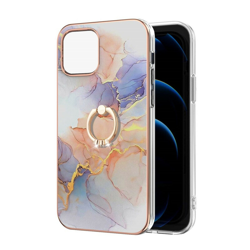 iPhone 13 Marble Case with Ring Support