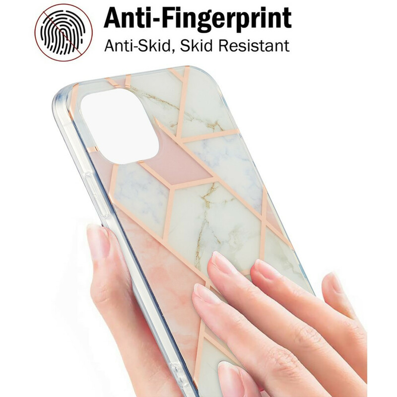 Case iPhone 13 Geometric Flashy Marble
