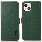 Case iPhone 13 Genuine Leather Lychee KHAZNEH