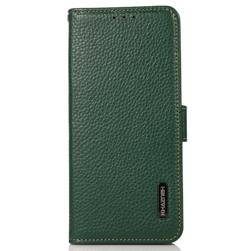 Case iPhone 13 Genuine Leather Lychee KHAZNEH