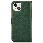 Case iPhone 13 Genuine Leather Lychee KHAZNEH