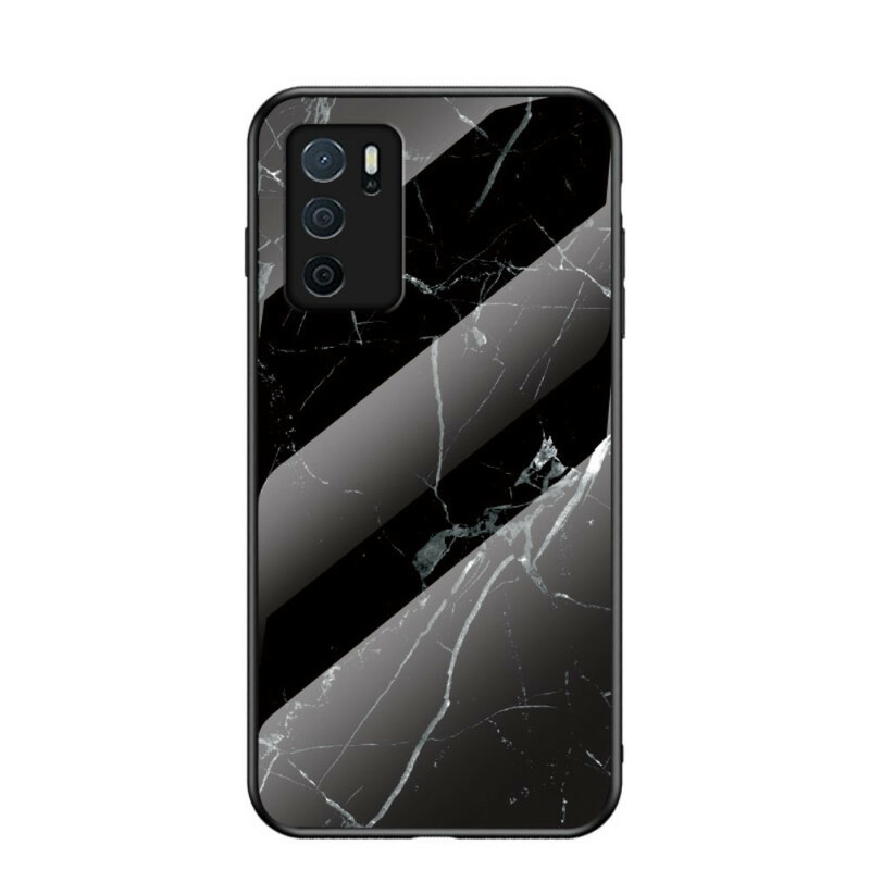 Oppo A16 / A16s Marble Colors Tempered Glass Case