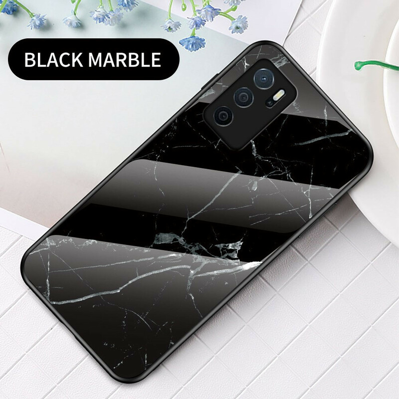 Oppo A16 / A16s Marble Colors Tempered Glass Case