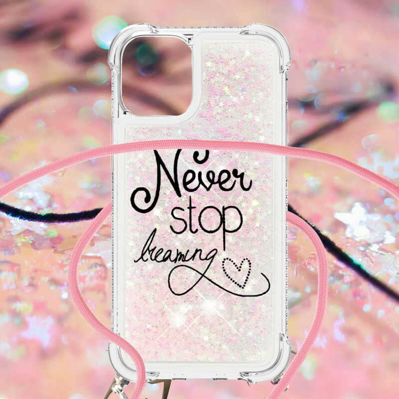 Never Stop Glitter String iPhone 13 Case