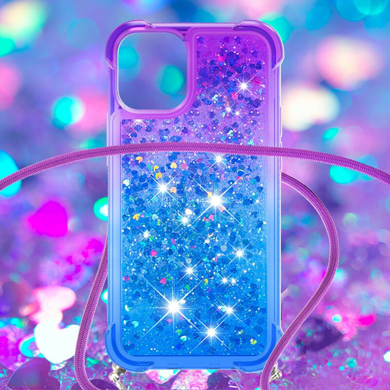 iPhone 13 Silicone Case Glitter and Cord
