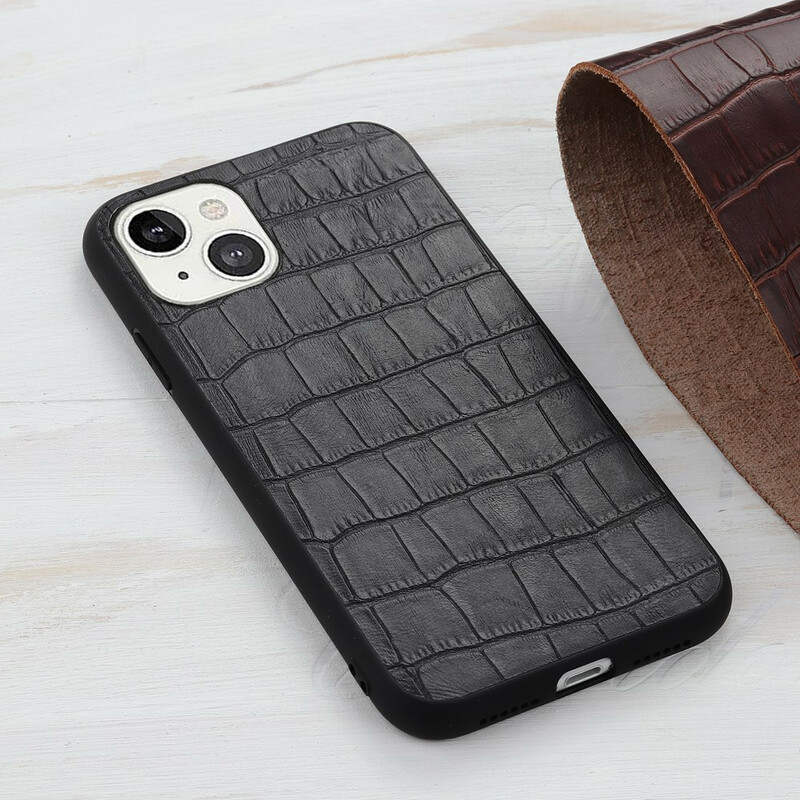 iPhone 13 Genuine Leather Case Crocodile Texture