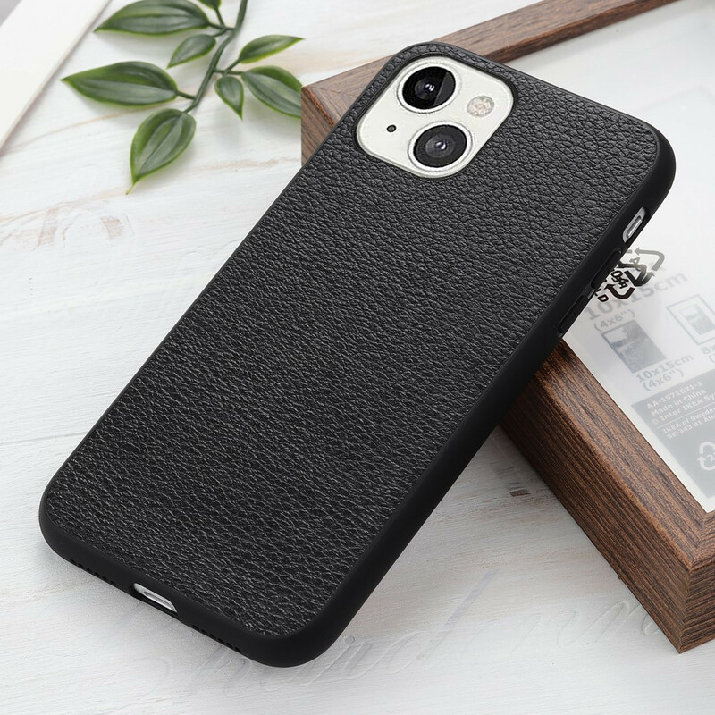 iPhone 13 Genuine Leather Case Lychee